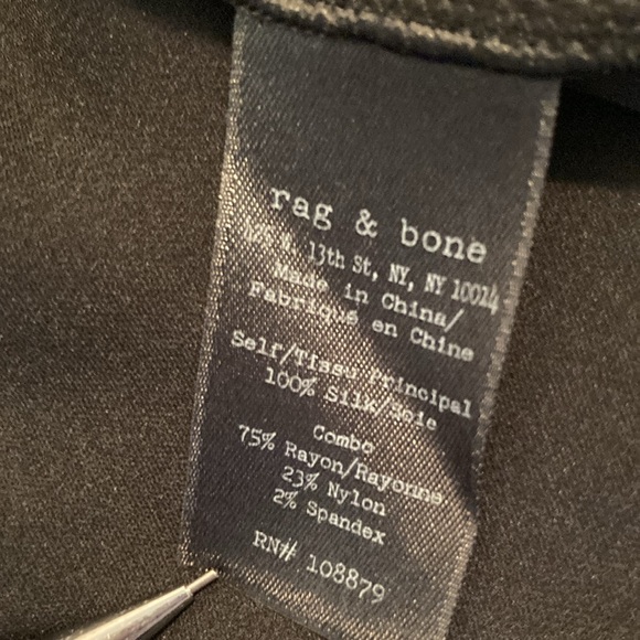 Rag & Bone oversized polo shirt dress silk black S - Picture 13 of 15